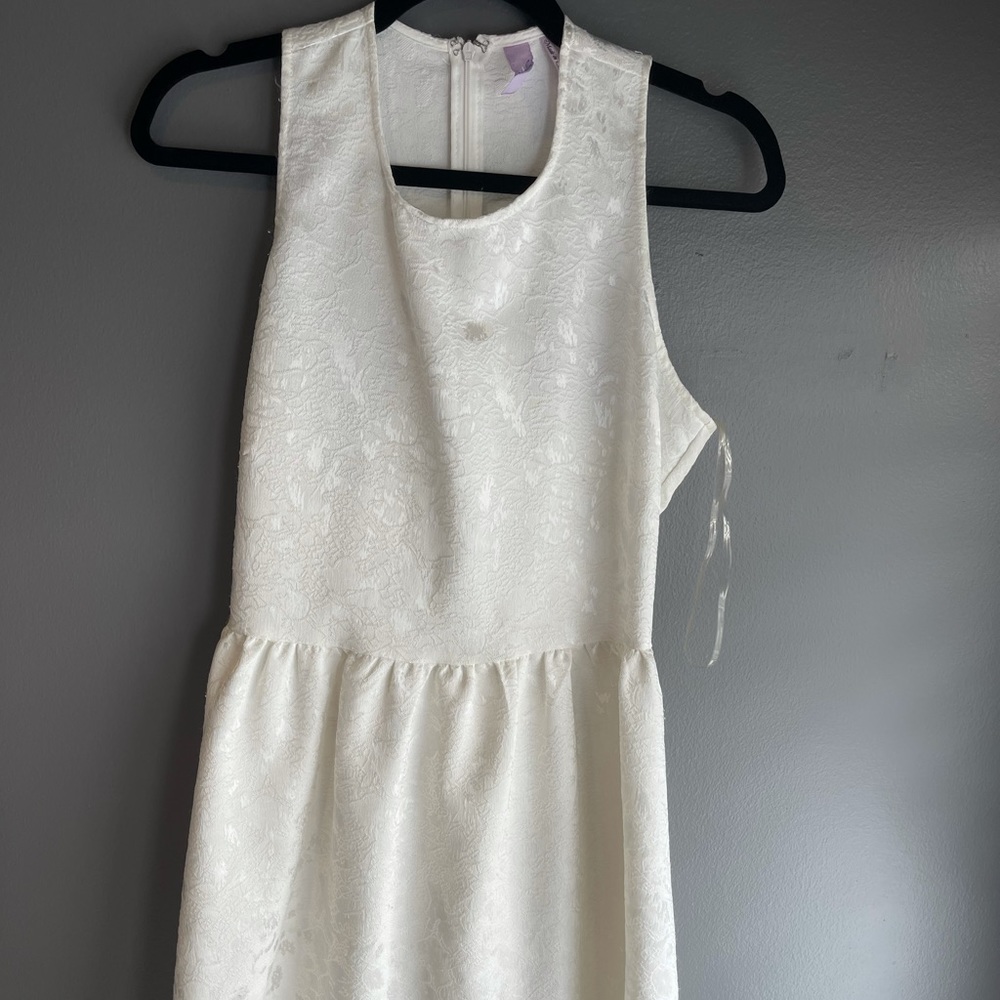 White fit and flare dress